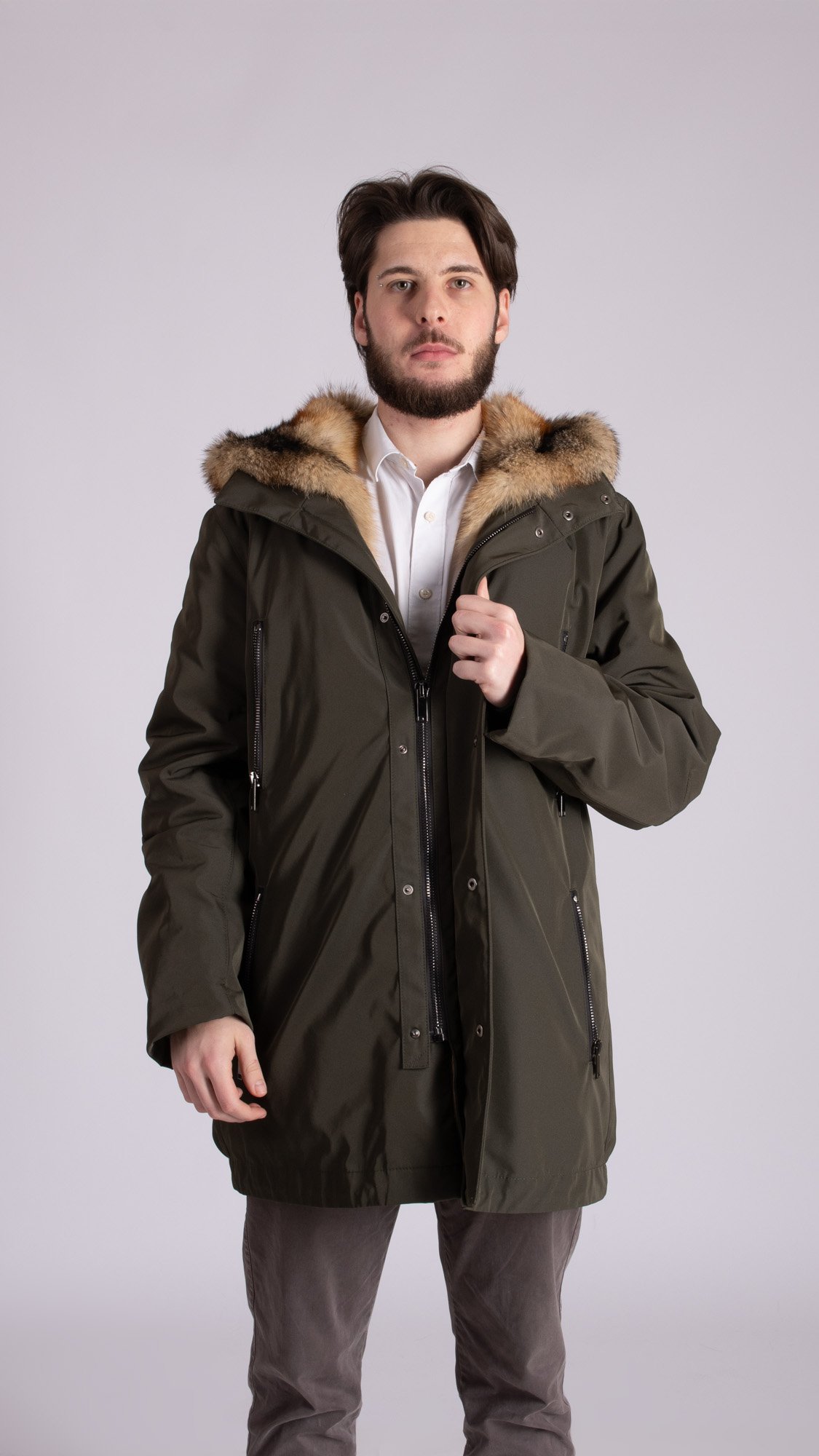 Foto capo — parka tessuto walterm verde scuro