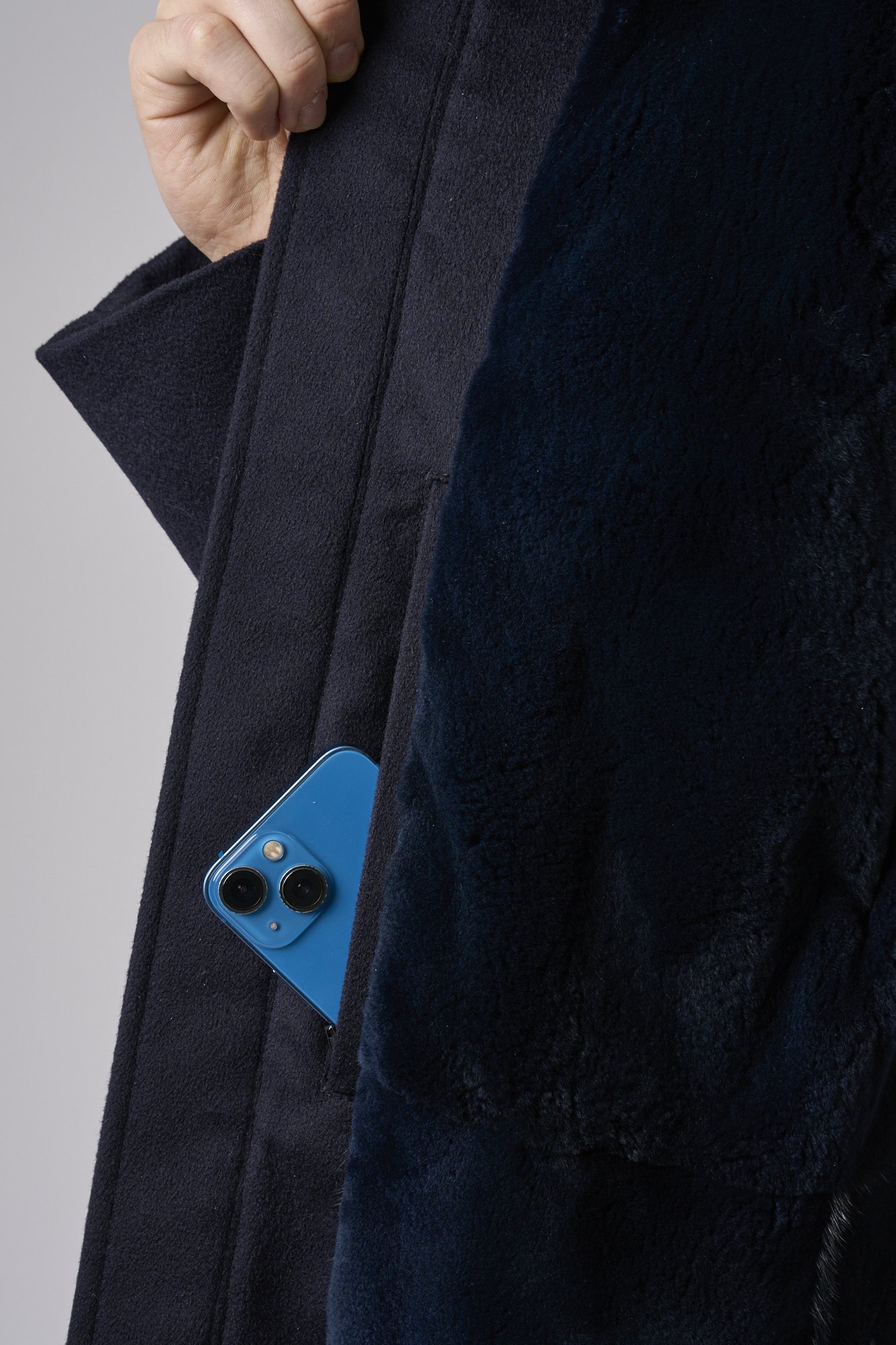 Giaccone Cashmere Storm system blu