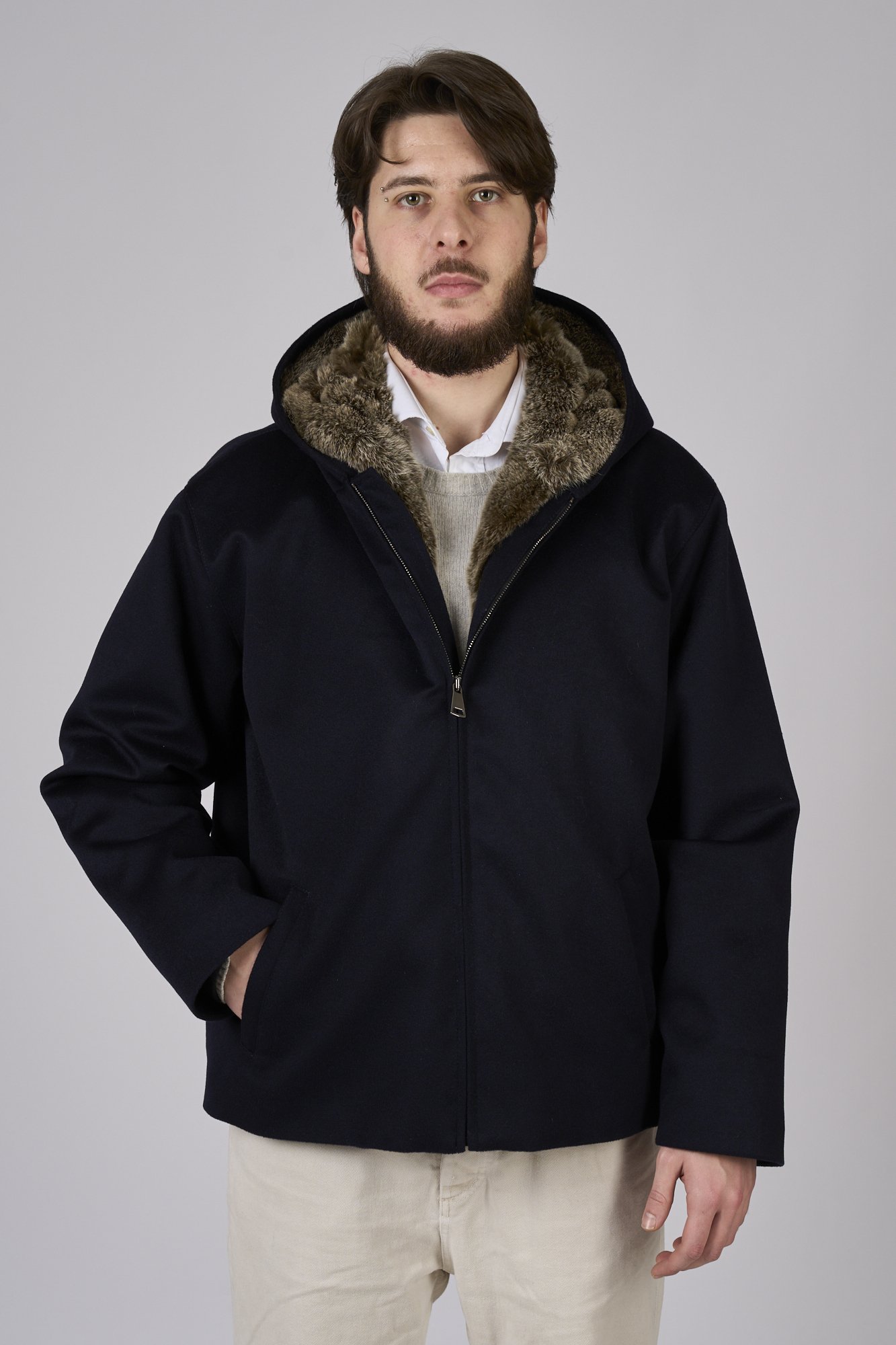 Foto capo — Giubbotto Cashmere storm system Blu navy